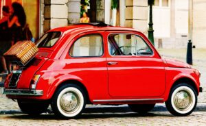 fiat, fiat 500, automobile, antique car, vehicle, classic, italy, nostalgia, car, small car, car wallpapers, old, nostalgic, red, motor vehicle